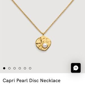 💕Ships Free💕 MONICA VINADER Gold Capri Pearl Disc Necklace